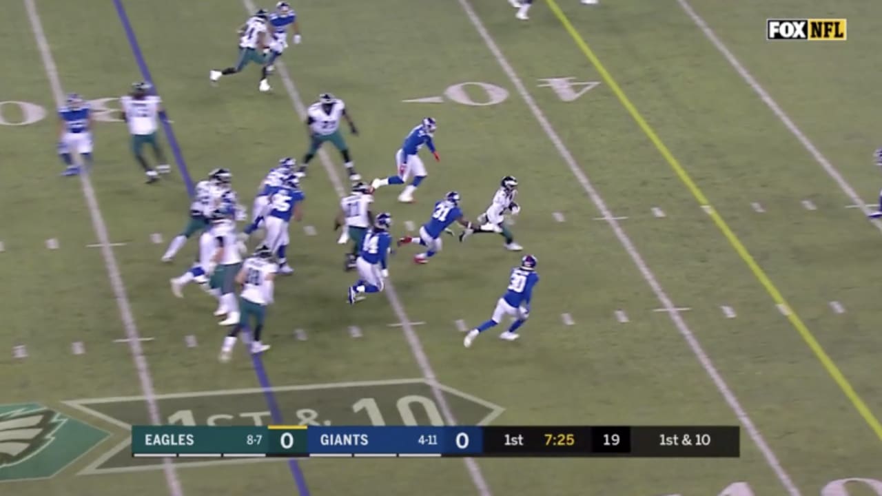 Highlight: Boston Scott slices through Giants' D for untouched TD