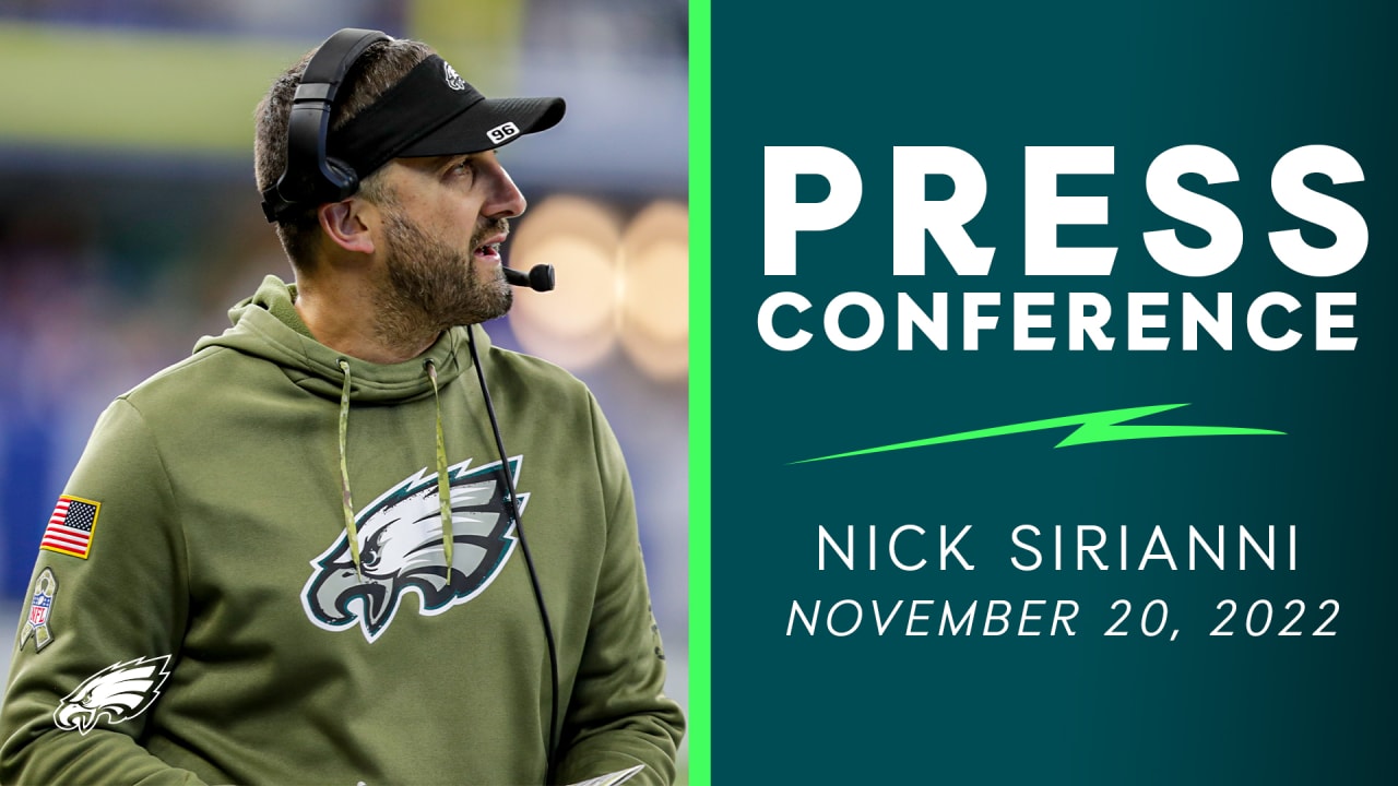 Press Conference: Nick Sirianni | November 20, 2022