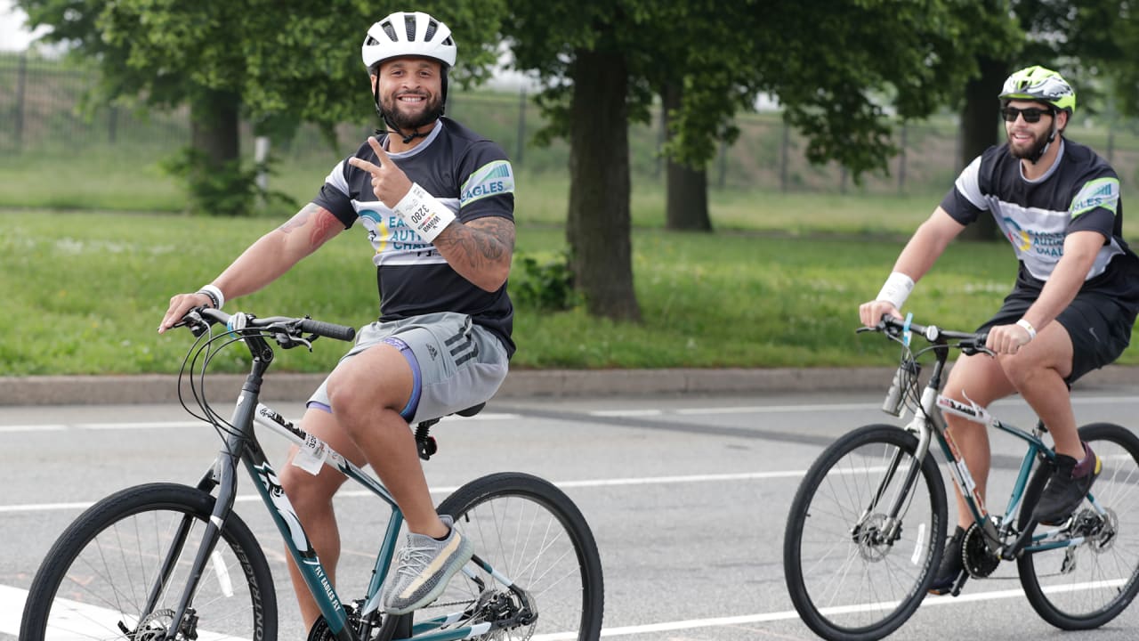 Bike alongside Eagles players and coaches at the Eagles Autism