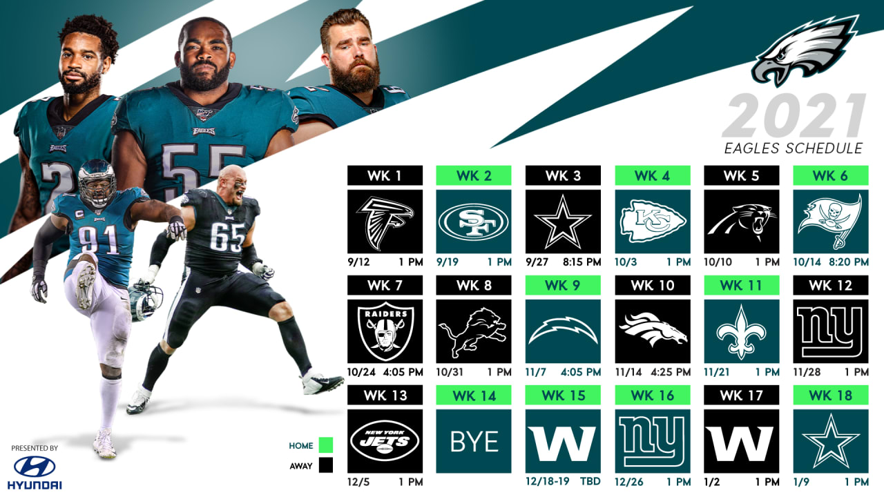 give me the eagles schedule