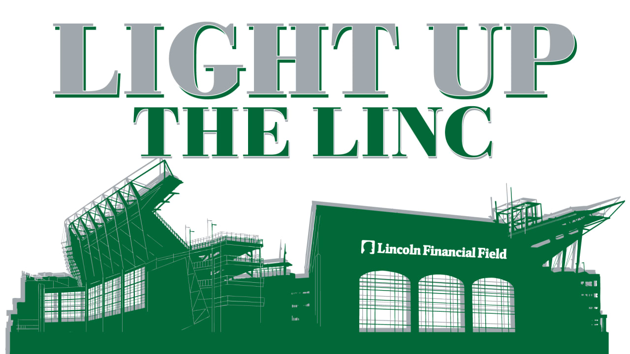 Philadelphia Eagles Light Lincoln Financial Field Green in Honor