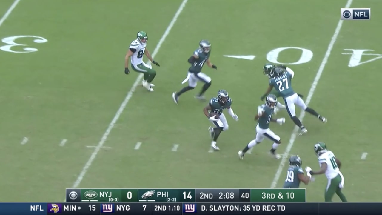 Highlight: WR Quez Watkins weaves through traffic on 36-yard TD