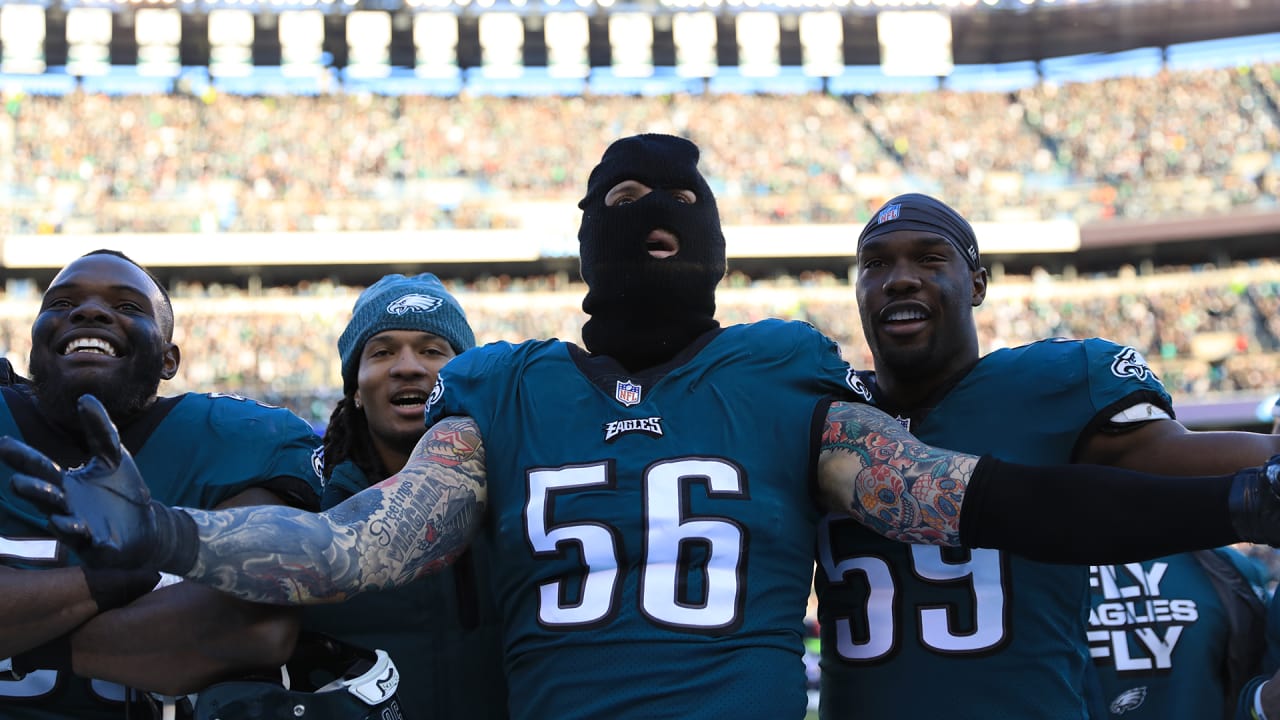 Mike Trout was cheering on the Eagles in a dog mask at the NFC Championship  game 