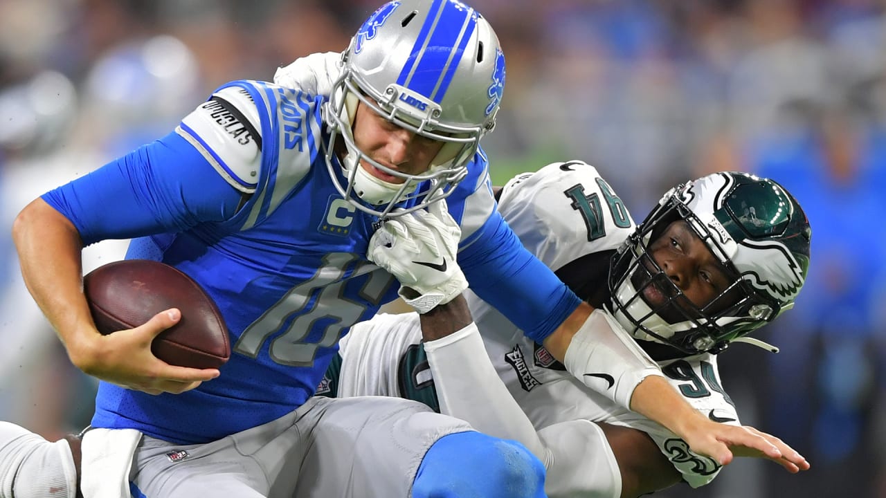 Aidan Hutchinson: Detroit Lions DE 3 sacks in 1st half vs. Commanders