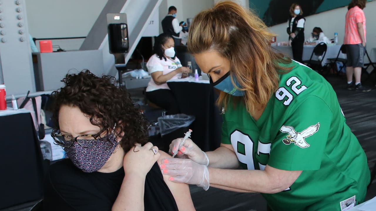 Eagles turn stadium into vaccine site for autism community - WHYY