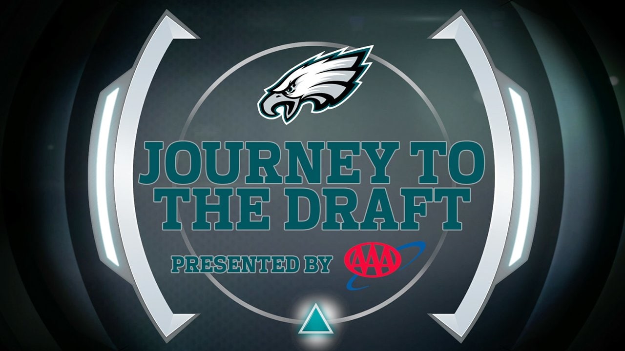 Who is available for the Eagles in the Journey to the Draft Mock Draft?