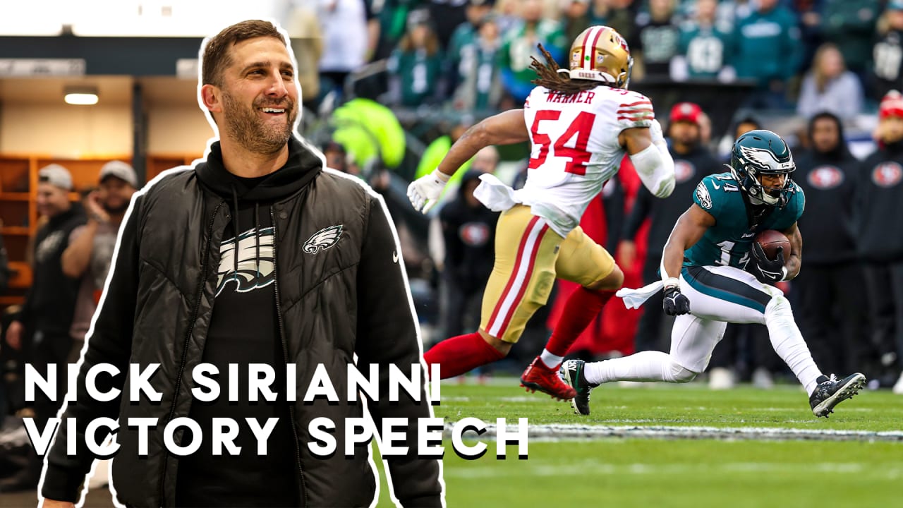 Nick Sirianni Postgame Locker Room Victory Speech: Commanders