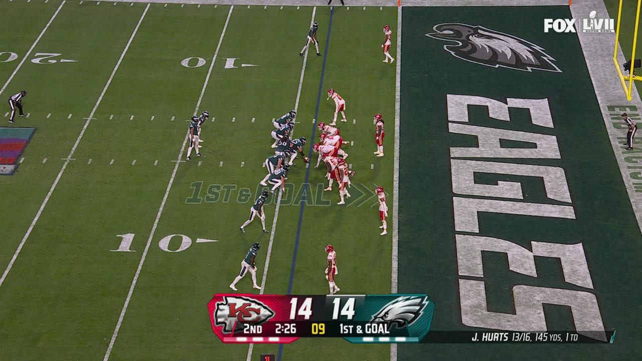 Philadelphia Eagles wide receiver Britain Covey's 27-yard punt