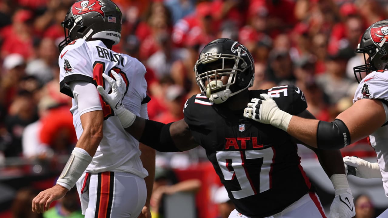 What Grady Jarrett had to say about the roughing the passer penalty after  sacking Buccaneers QB Tom Brady