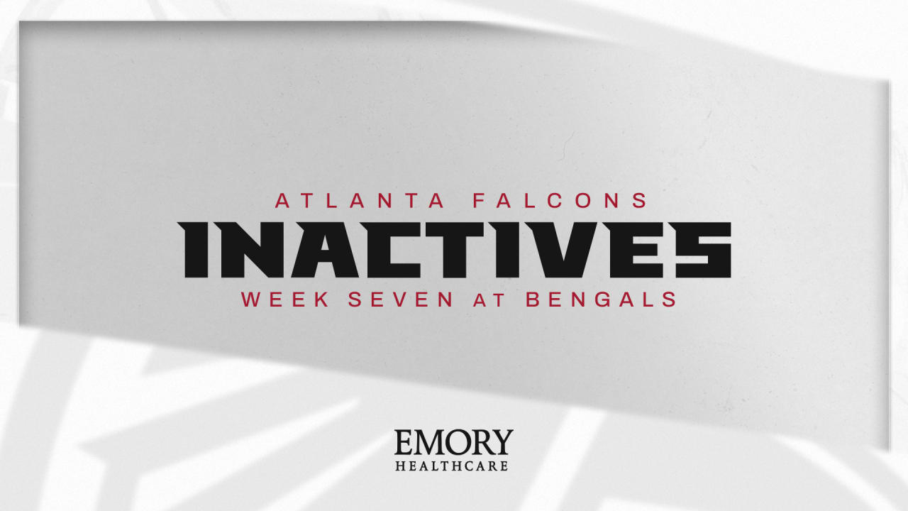 Falcons News: Atlanta announces inactives for Week 7 vs. Bengals