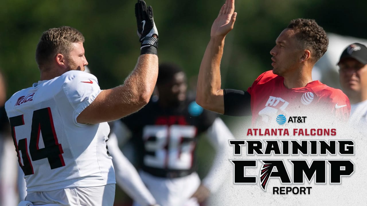 Offensive Line at work at 2023 AT&T Atlanta Falcons Training Camp