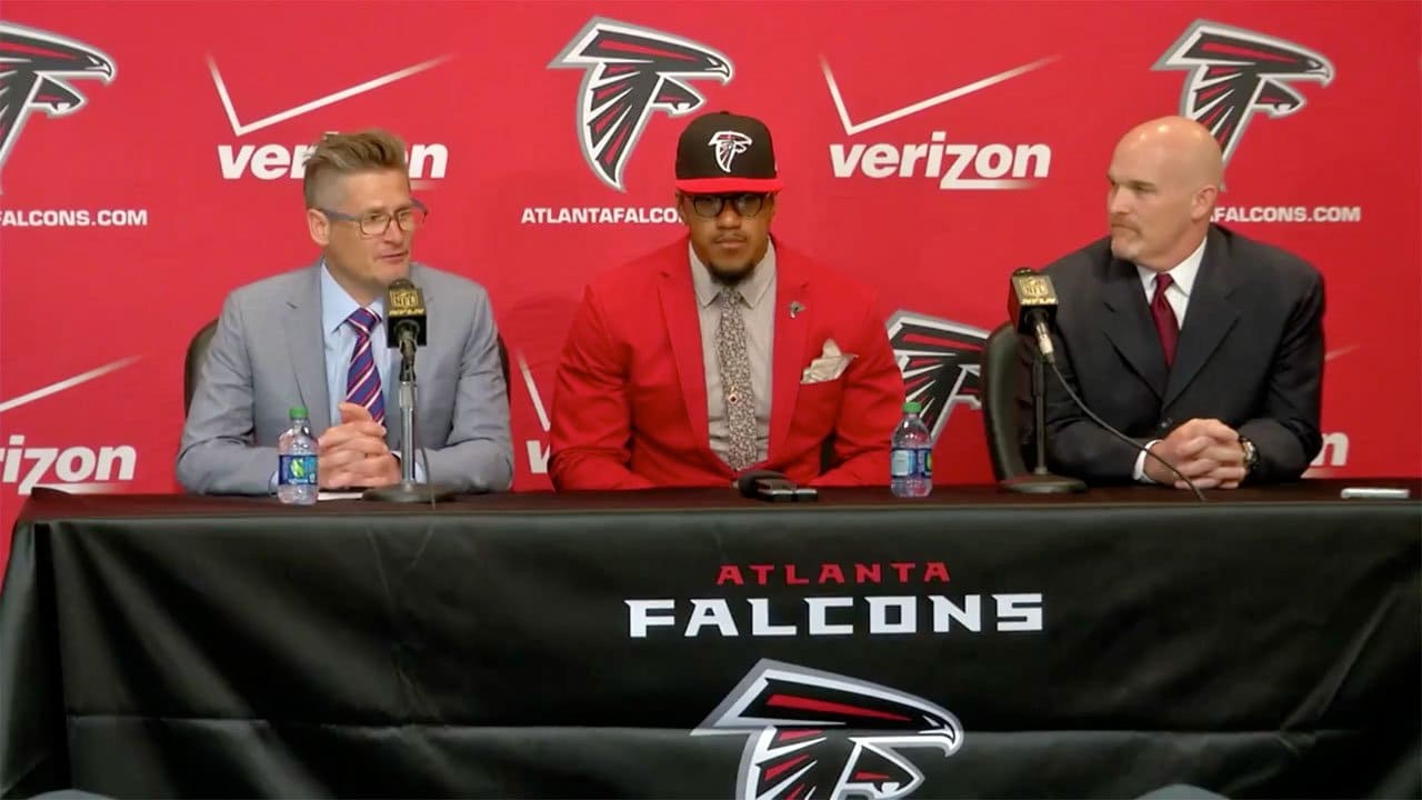 Beasley Introduced at Falcons Press Conference