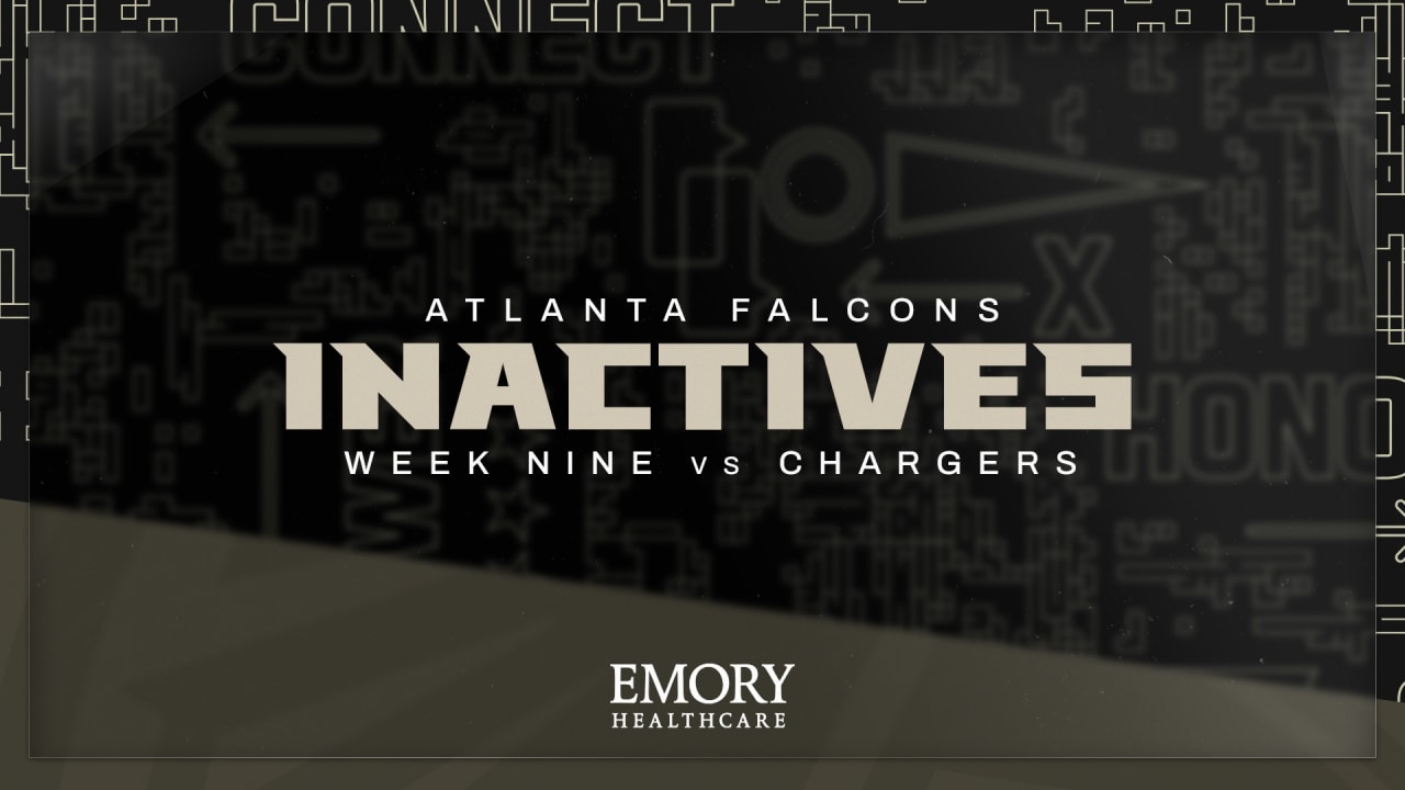 Falcons inactives: Atlanta announces list prior to hosting Los Angeles  Chargers in Week 9