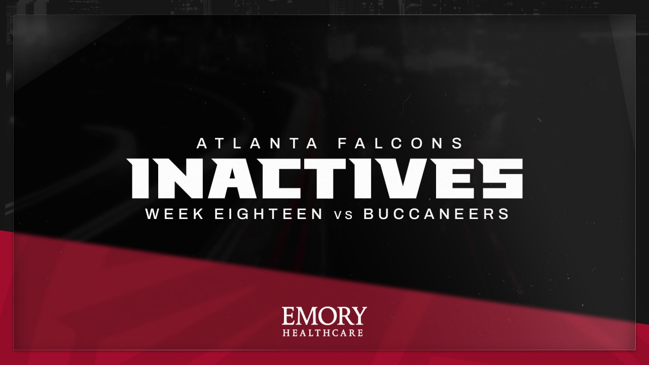 Tampa Bay Buccaneers vs. Atlanta Falcons Inactives: Julio Jones to