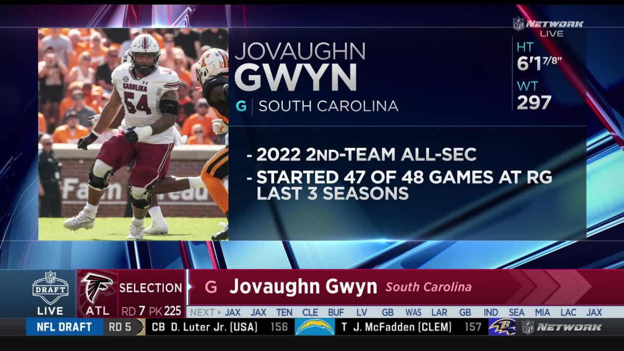 Falcons draft OL Jovaughn Gwyn in the seventh round
