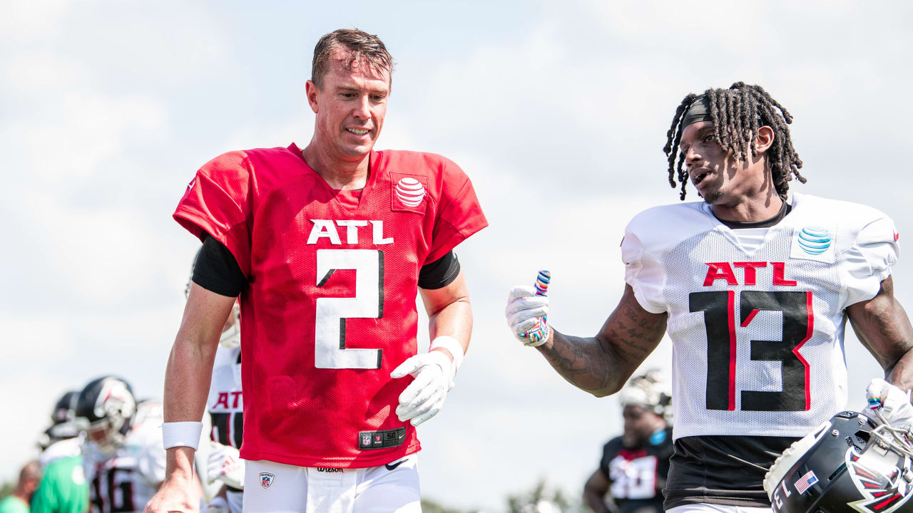 Former Falcons QB Matt Ryan attends training camp practice