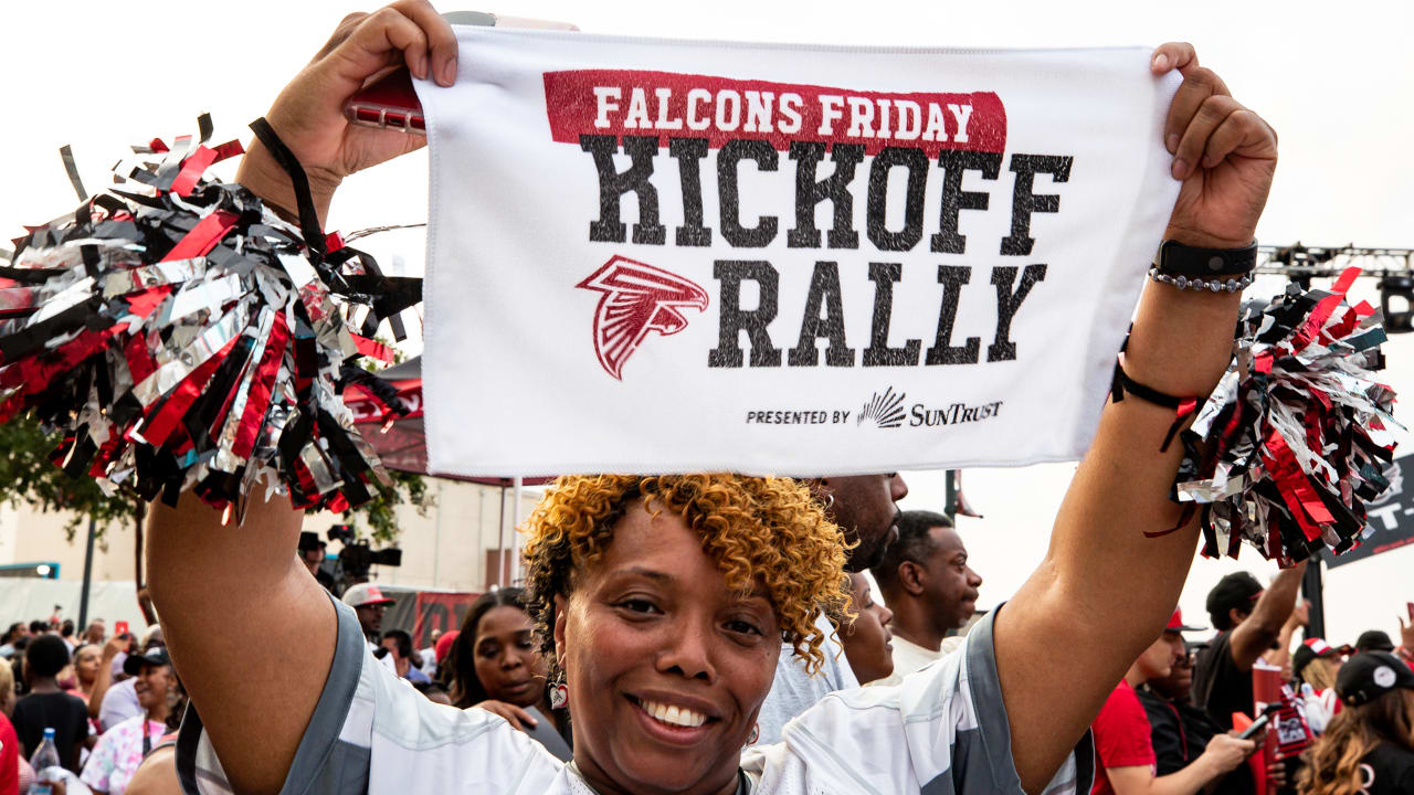 Falcons fans gather for annual Falcons Friday kickoff rally ahead of