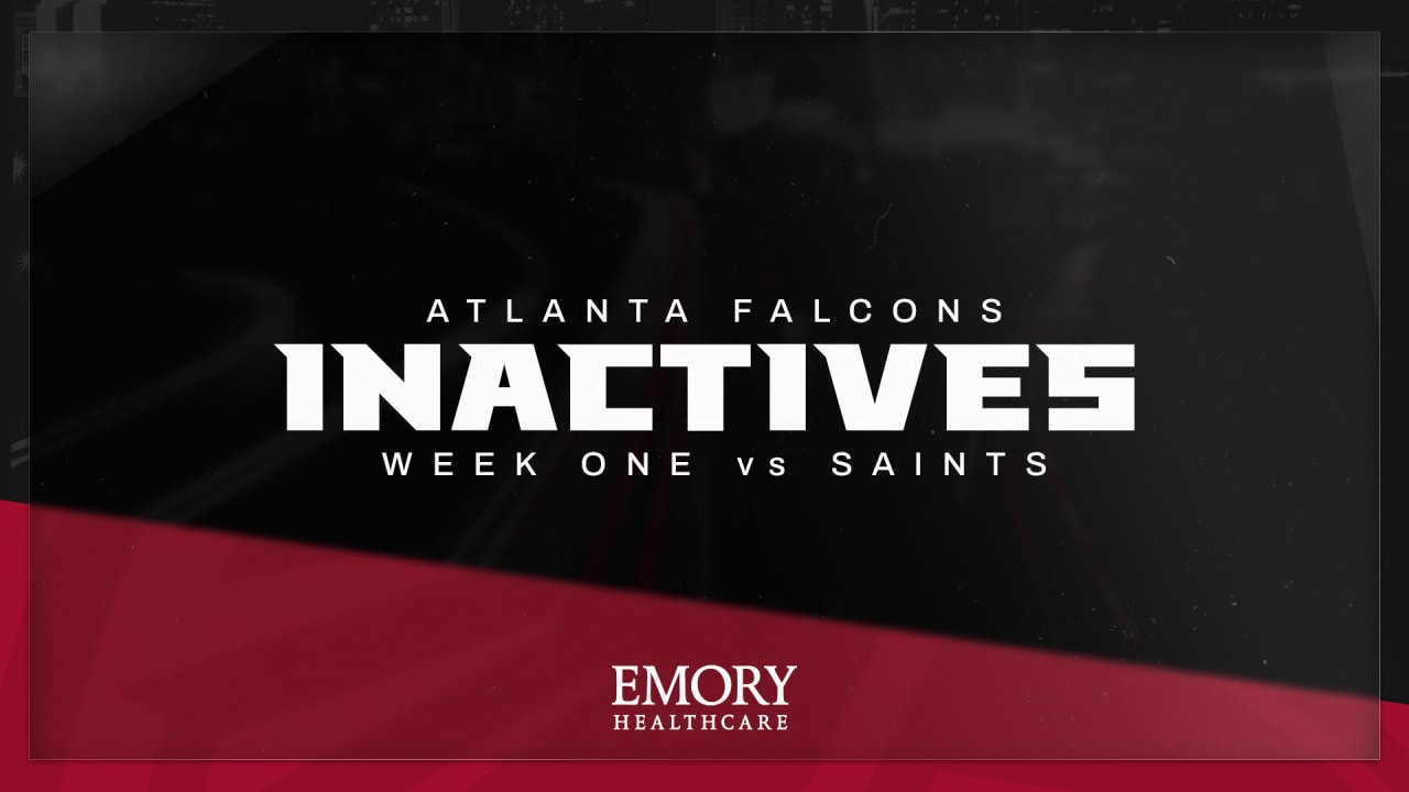 Atlanta Falcons list 5 inactives for Week 1 game vs. Saints