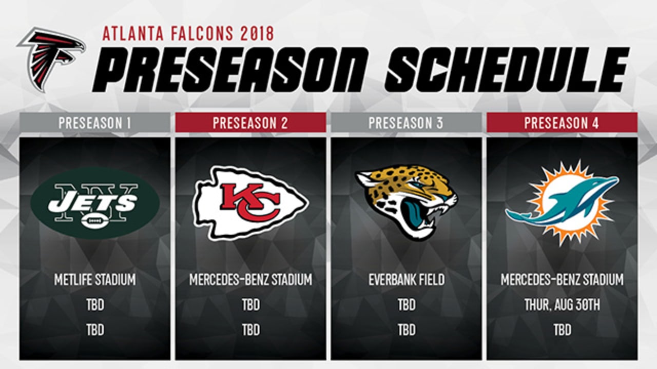Falcons 2018 preseason schedule Opponents set