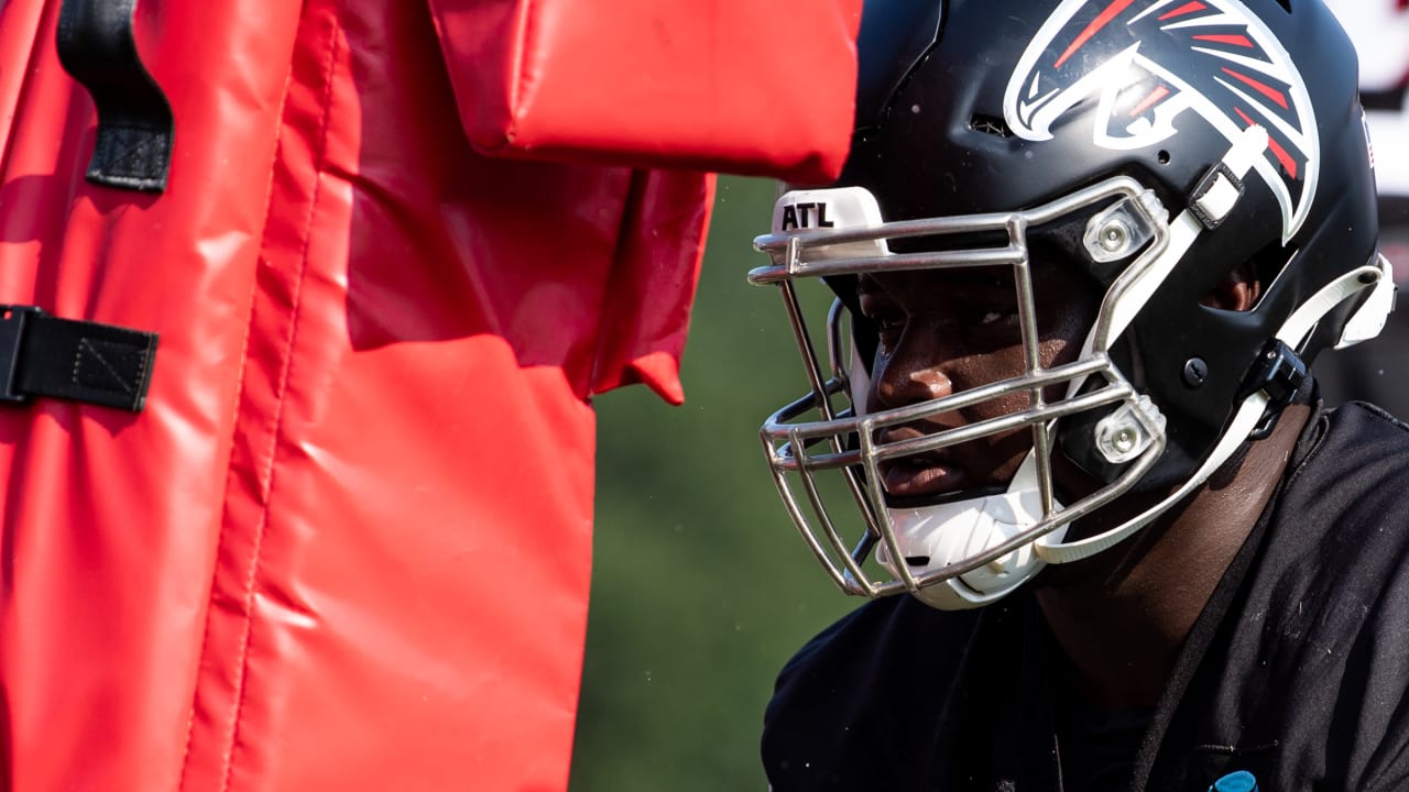 Atlanta Falcons defensive tackle Marlon Davidson (90) in action during an  NFL game between the Atlanta