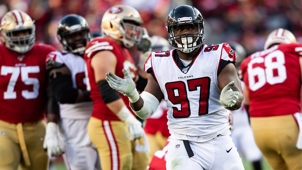 Falcons DL Grady Jarrett sacks Commanders QB Sam Howell