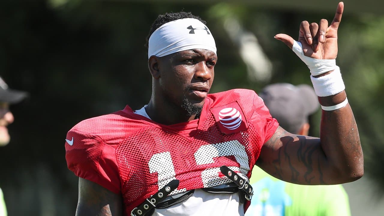 Miami Dolphins wide receiver Mohamed Sanu (16) is shown during a