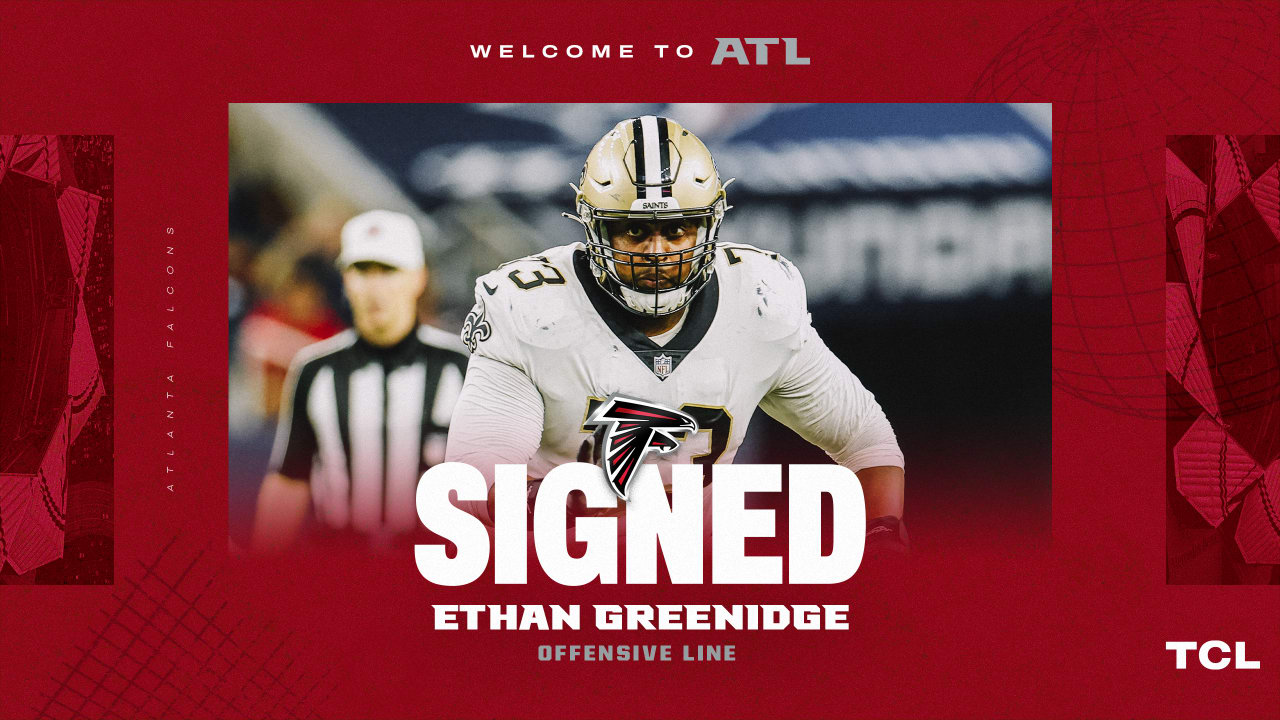 Falcons sign offensive lineman Ethan Greenidge to one-year deal