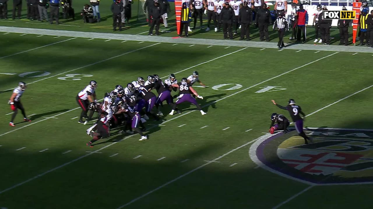 Justin Tucker perfect 55 yard field goal 