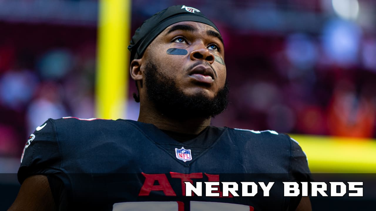 Nerdy Birds: Tyler Allgeier and Caleb Huntley are next men up, Marcus  Mariota makes a play, and Grady Jarrett comes up clutch