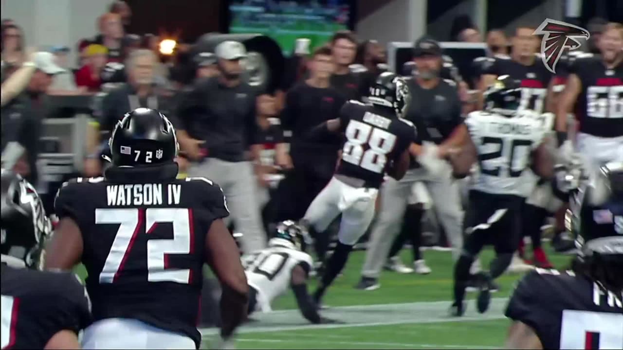 Troy Andersen's blitzing QB hurry creates INT for Falcons defense