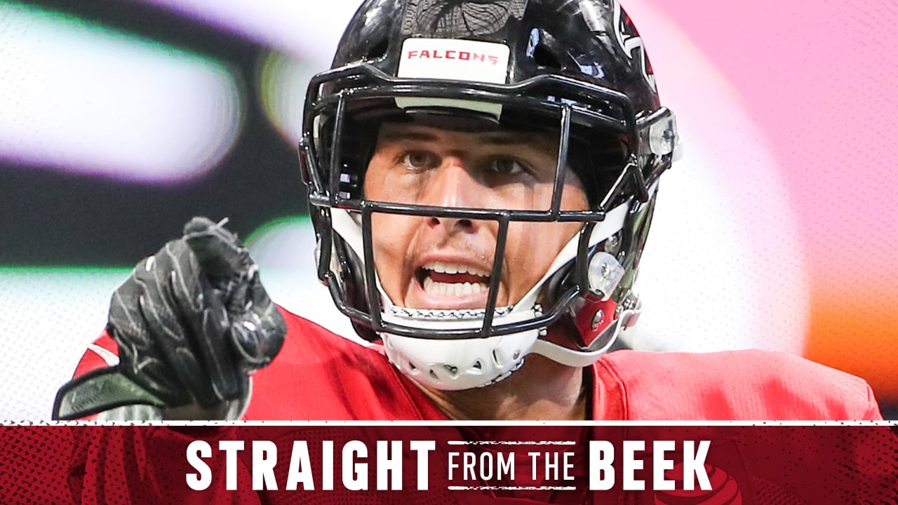 Questions about Austin Hooper, a nickname for the Falcons defense, Steve Sarkisian and deep thoughts