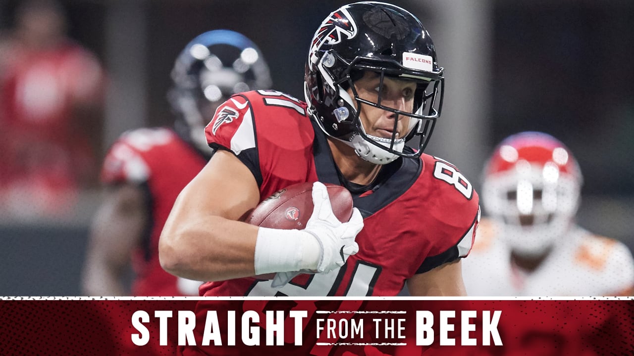 Questions about Austin Hooper’s play, Matt Ryan’s record, stopping Alvin Kamara, top rookies