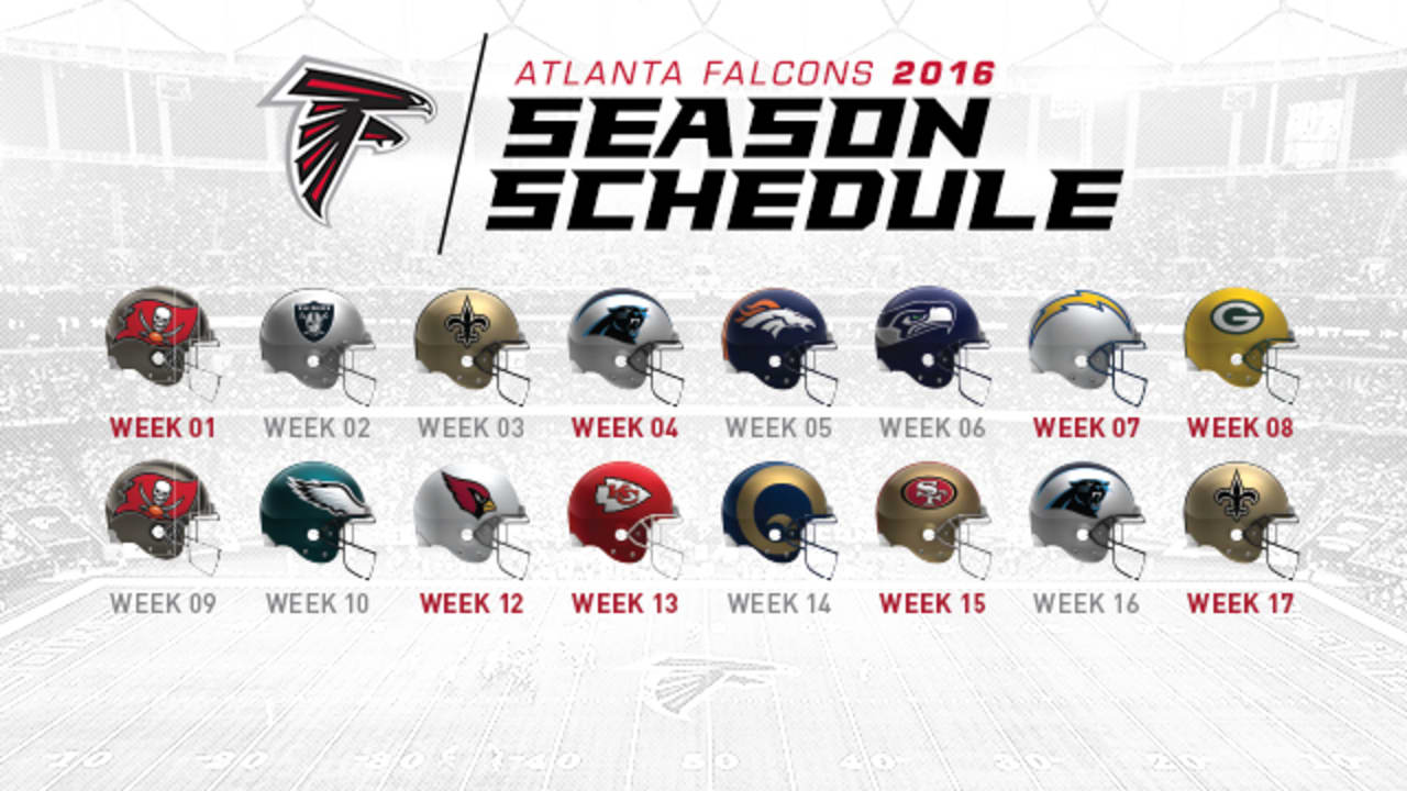 Falcons' 2016 Regular Season Schedule Set