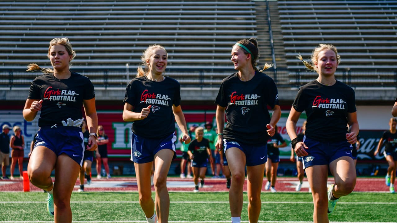 Rams Hold Girls Flag Football Clinics During Women's History