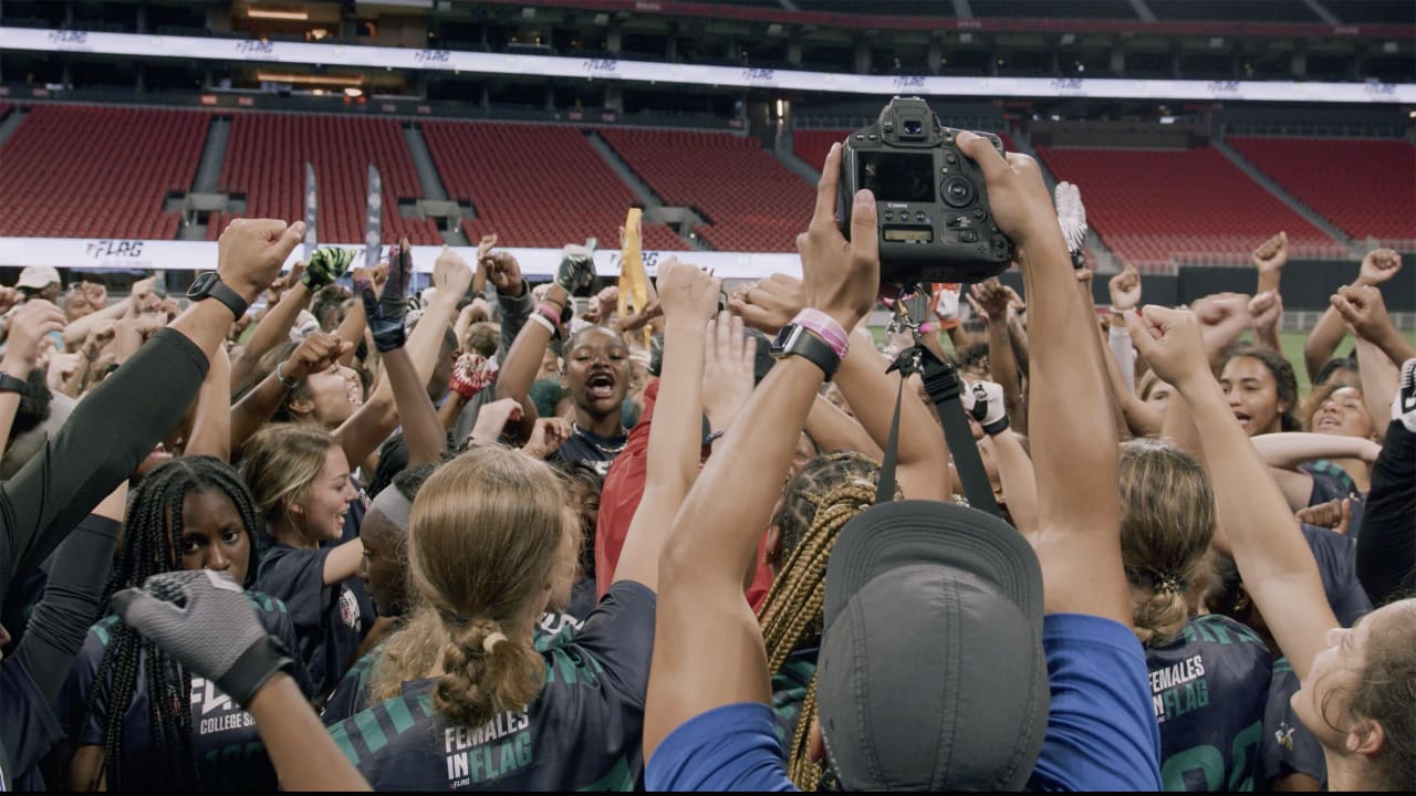 Earning a spot at the next level Falcons host girls flag football college showcase