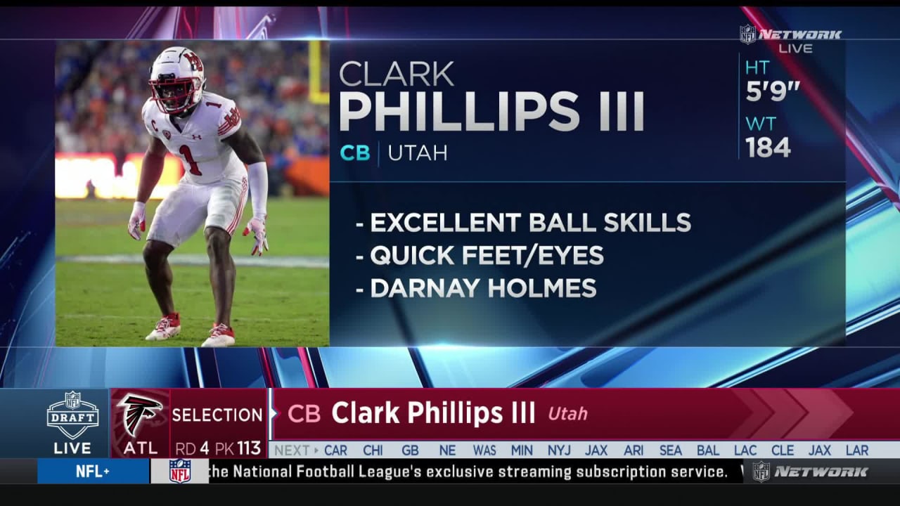 Atlanta Falcons cornerback Clark Phillips III returns to practice