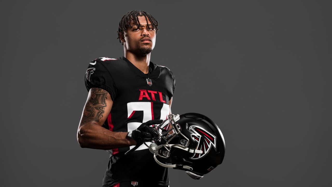 Atlanta Falcons cornerback A.J. Terrell (24) leaves the field