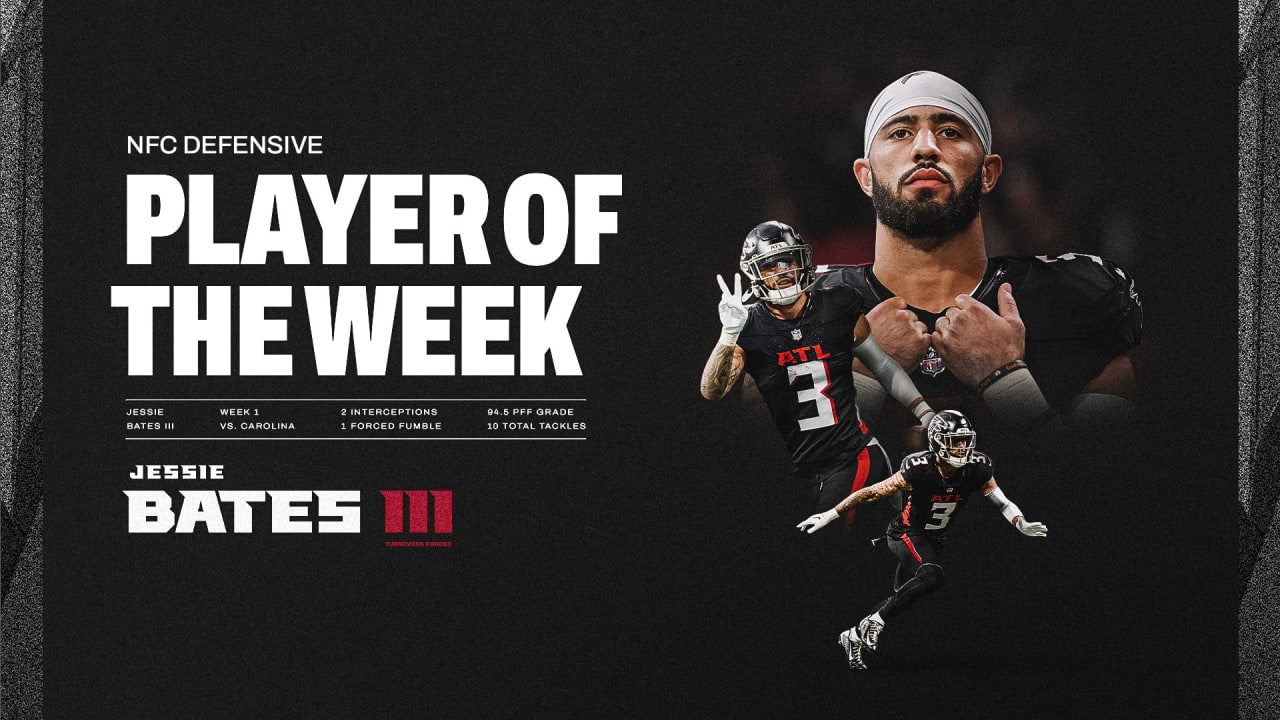 Jessie Bates III named NFC Defensive Player of the Week for outstanding
