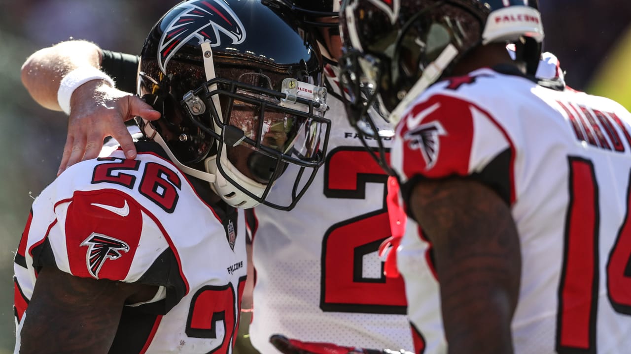 September 14, 2015: #26 Tevin Coleman of the Atlanta Falcons in action  during NFL Monday Night Football game between Philadelphia Eagles and  Atlanta Falcons in the Georgia Dome in Atlanta Georgia. The