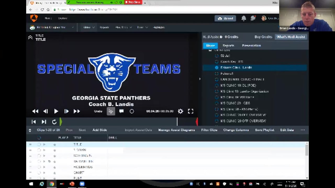 State Brian Landis Punt Drills