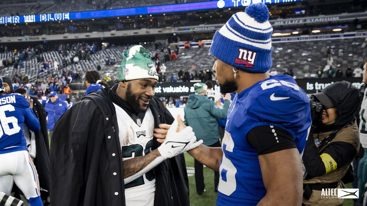 All smiles for Miles Sanders in career day