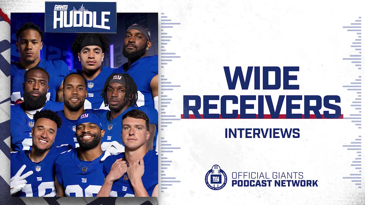 Giants Huddle  Wide Receivers