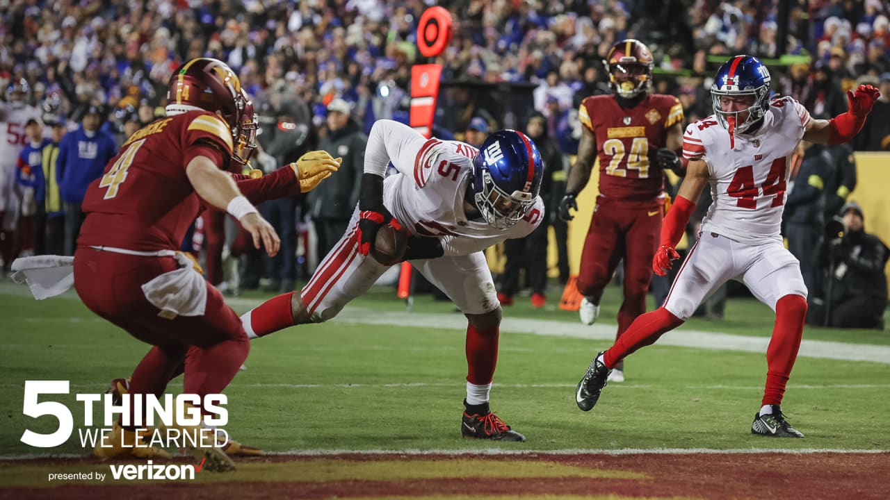 Highlights and Touchdowns: Giants 20-12 Commanders in NFL