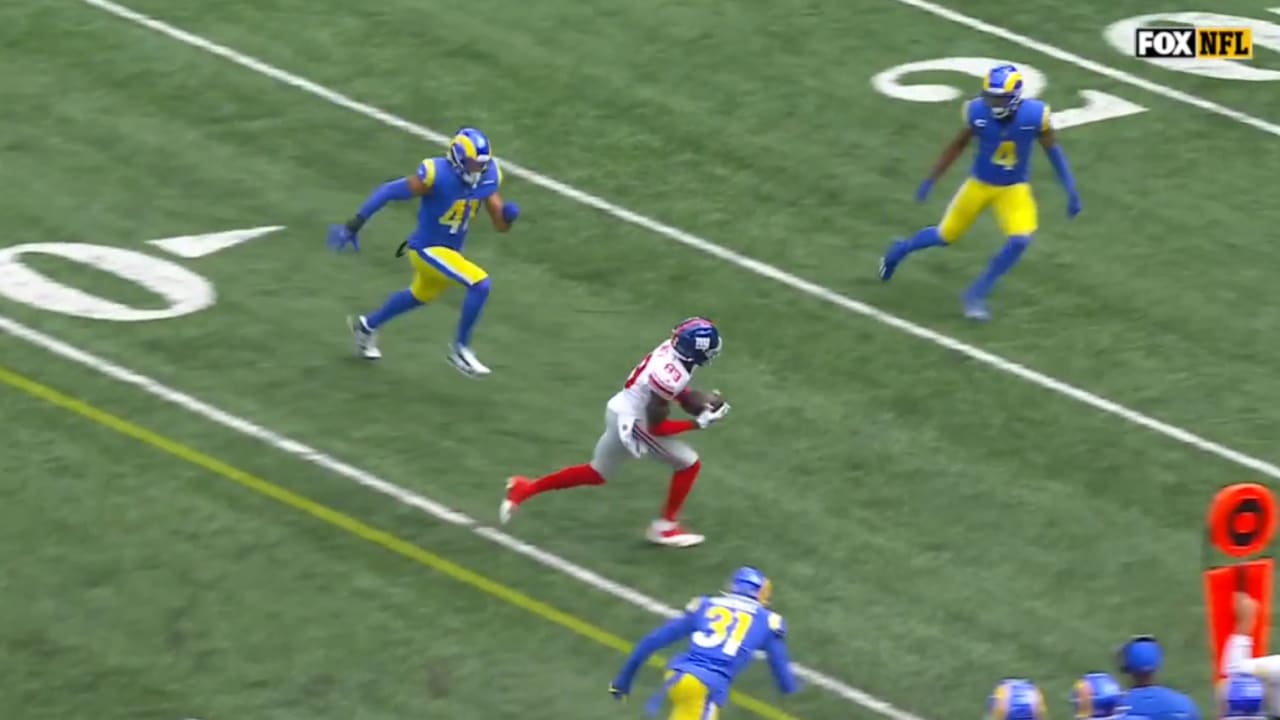 Kadarius Toney 16-yard catch-and-run | Giants vs. Rams Highlights