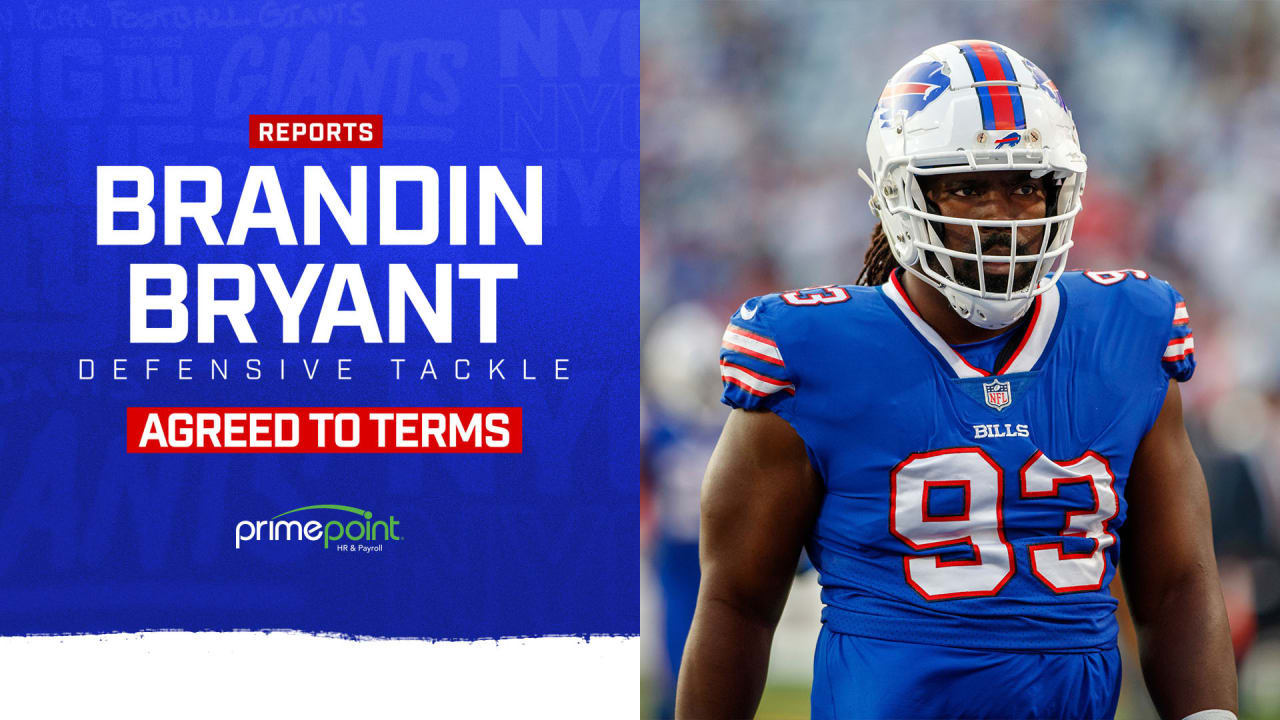 NY Giants Sign Former Buffalo Bills DT Brandin Bryant for Depth on the  Defensive Line - BVM Sports