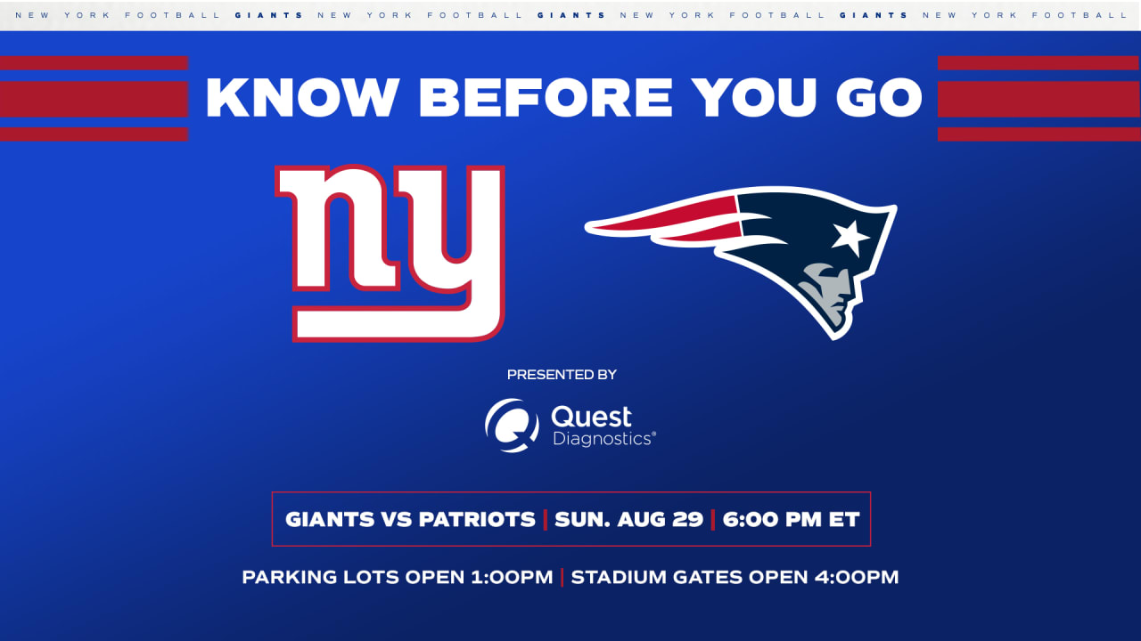 Giants vs. Patriots Gameday Guide