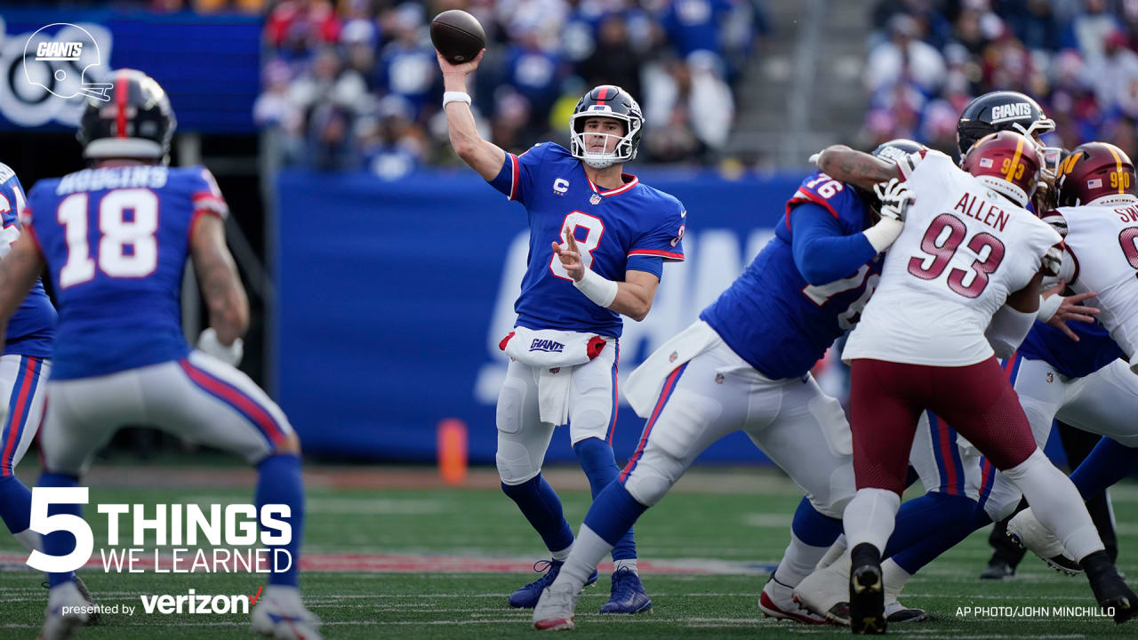 Giants tie Commanders as Graham Gano's 58-yard FG fall short