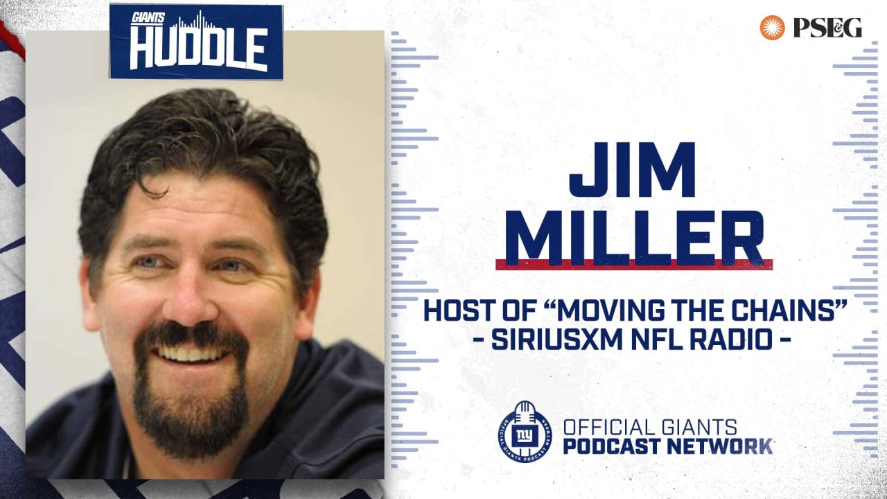 Giants Huddle Jim Miller