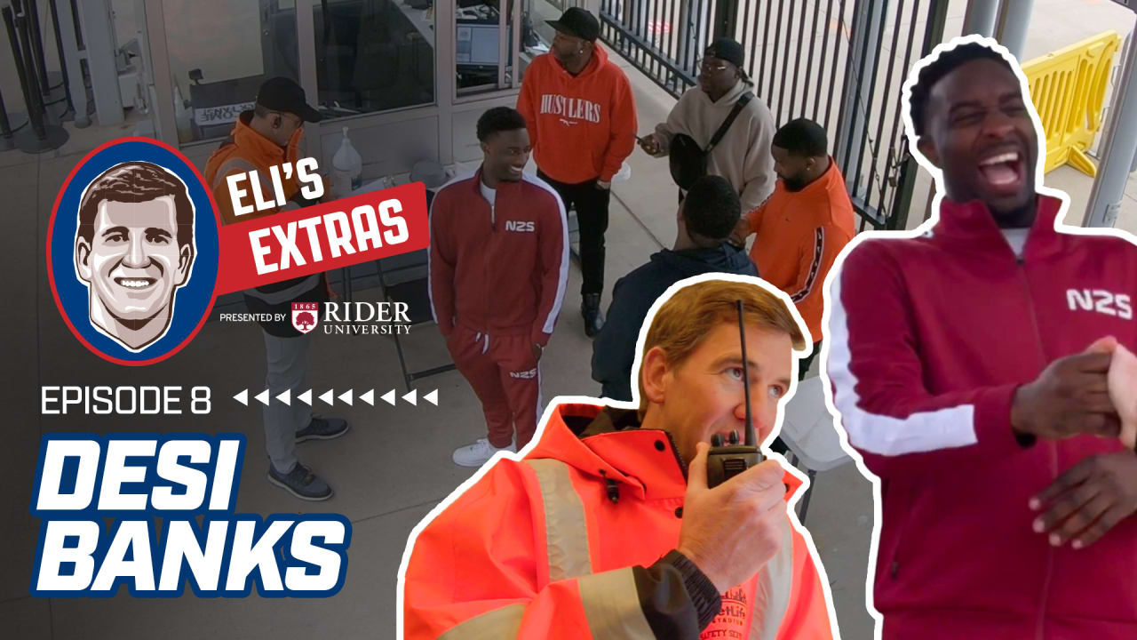 🎥 Eli Manning pulls fake security guard prank on Desi Banks | Eli's Extras