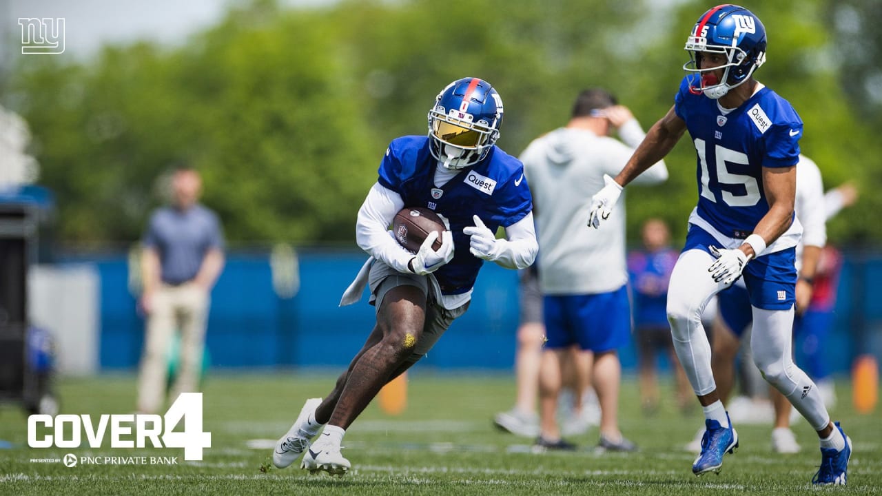 New York Giants linebacker Tomon Fox (49) walks off the field